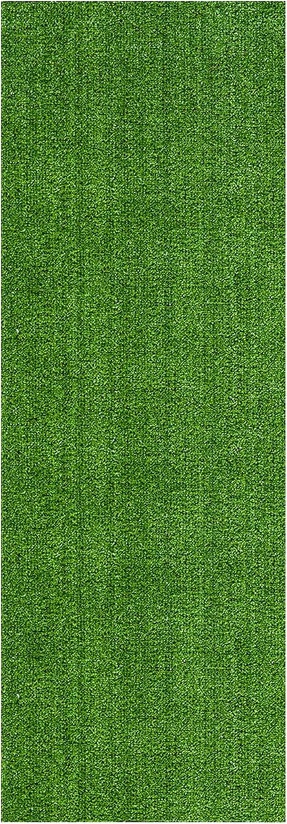 Artificial Grass Outdoor Runner Rug 2'7" x 10' – Waterproof Astro Turf with Drainage Holes – Patio & Lawn Decoration, Easy-Clean Dog Grass Mat | Waterproof Fake Grass Turf Runner for Patio, Porch & Lawn, Indoor Outdoor Astro Turf Rug with Drainage Holes,