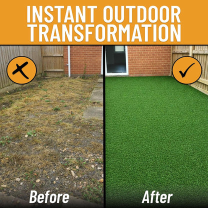 Artificial Grass Outdoor Runner Rug 2'7" x 10' – Waterproof Astro Turf with Drainage Holes – Patio & Lawn Decoration, Easy-Clean Dog Grass Mat | Waterproof Fake Grass Turf Runner for Patio, Porch & Lawn, Indoor Outdoor Astro Turf Rug with Drainage Holes,