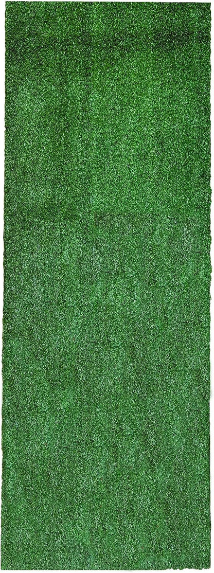 Artificial Grass Outdoor Runner Rug 2'7" x 10' – Waterproof Astro Turf with Drainage Holes – Patio & Lawn Decoration, Easy-Clean Dog Grass Mat | Waterproof Fake Grass Turf Runner for Patio, Porch & Lawn, Indoor Outdoor Astro Turf Rug with Drainage Holes,
