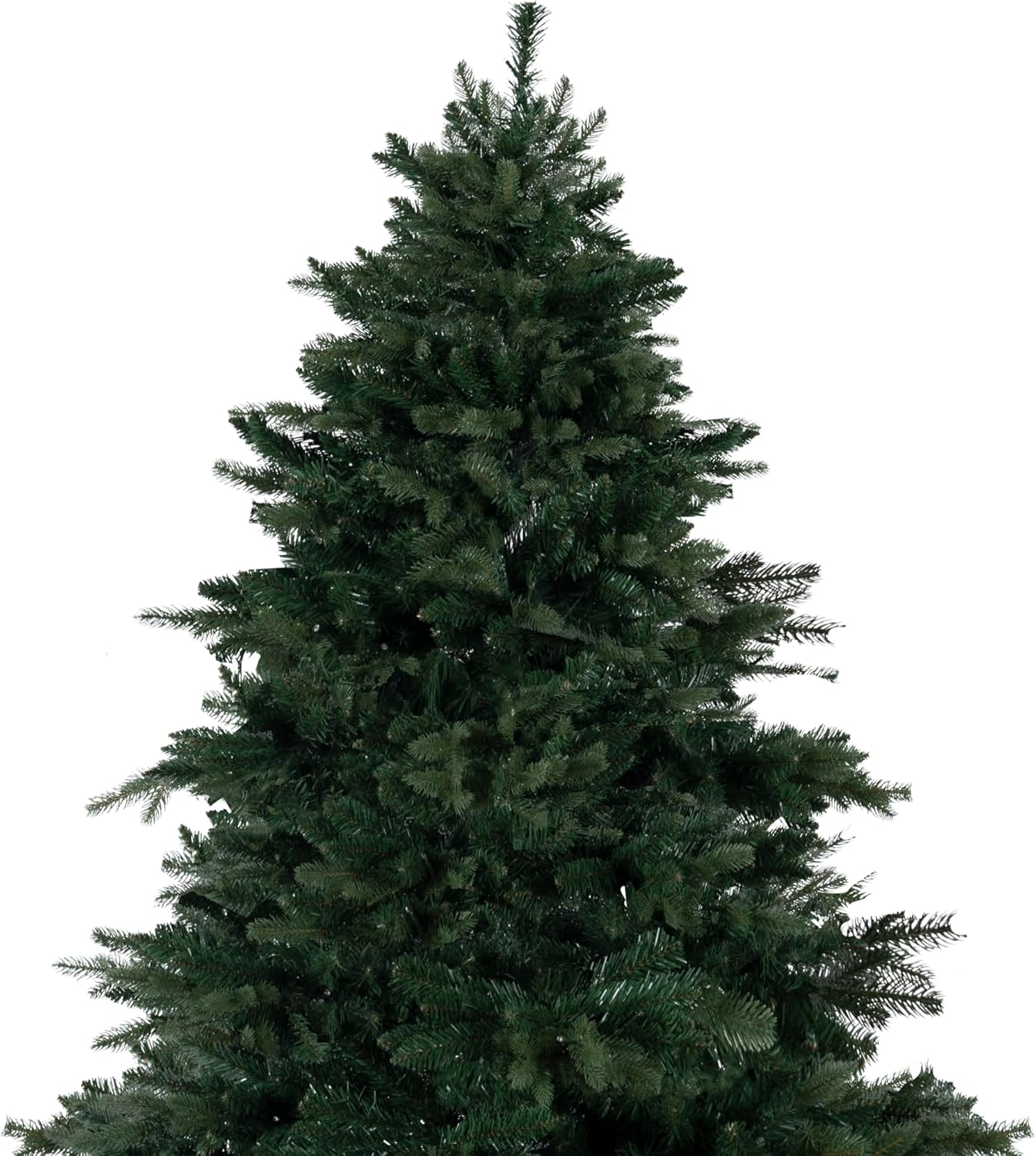 Cynthia 7.5ft Prelit Aritificial Christmas Tree with 3661 Branch Tips, 800 Warm Lights and Metal Stand, 60" Wide Realistic Rustic Christmas Tree with Lights