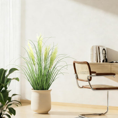 3ft/35in Artificial Plants Outdoor Indoor,Fake Onion Grass In Pot