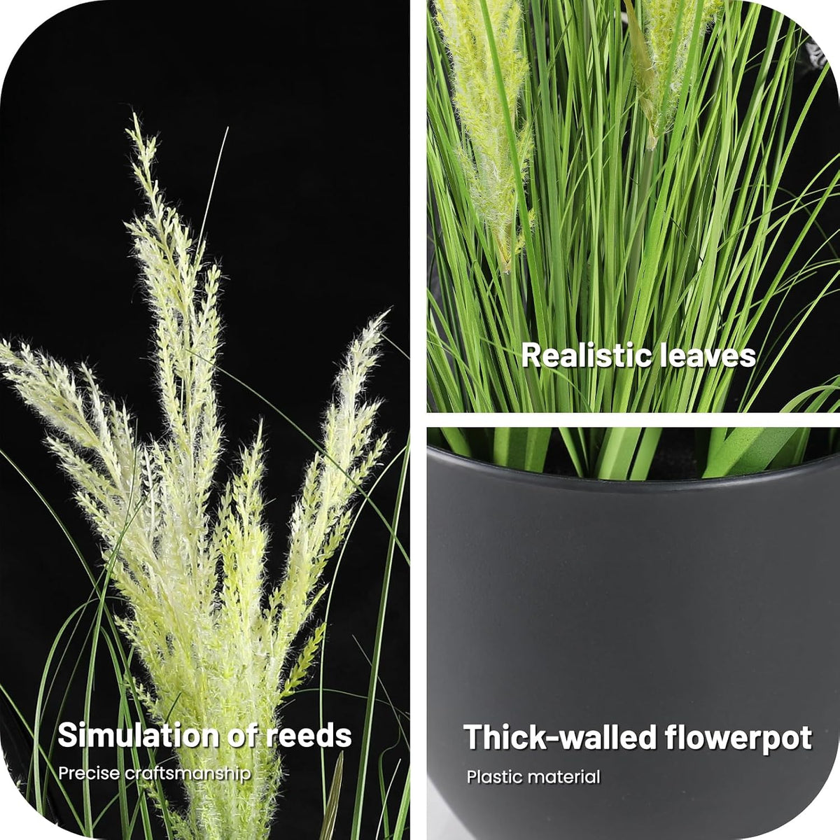 3ft/35in Artificial Plants Outdoor Indoor,Fake Onion Grass In Pot