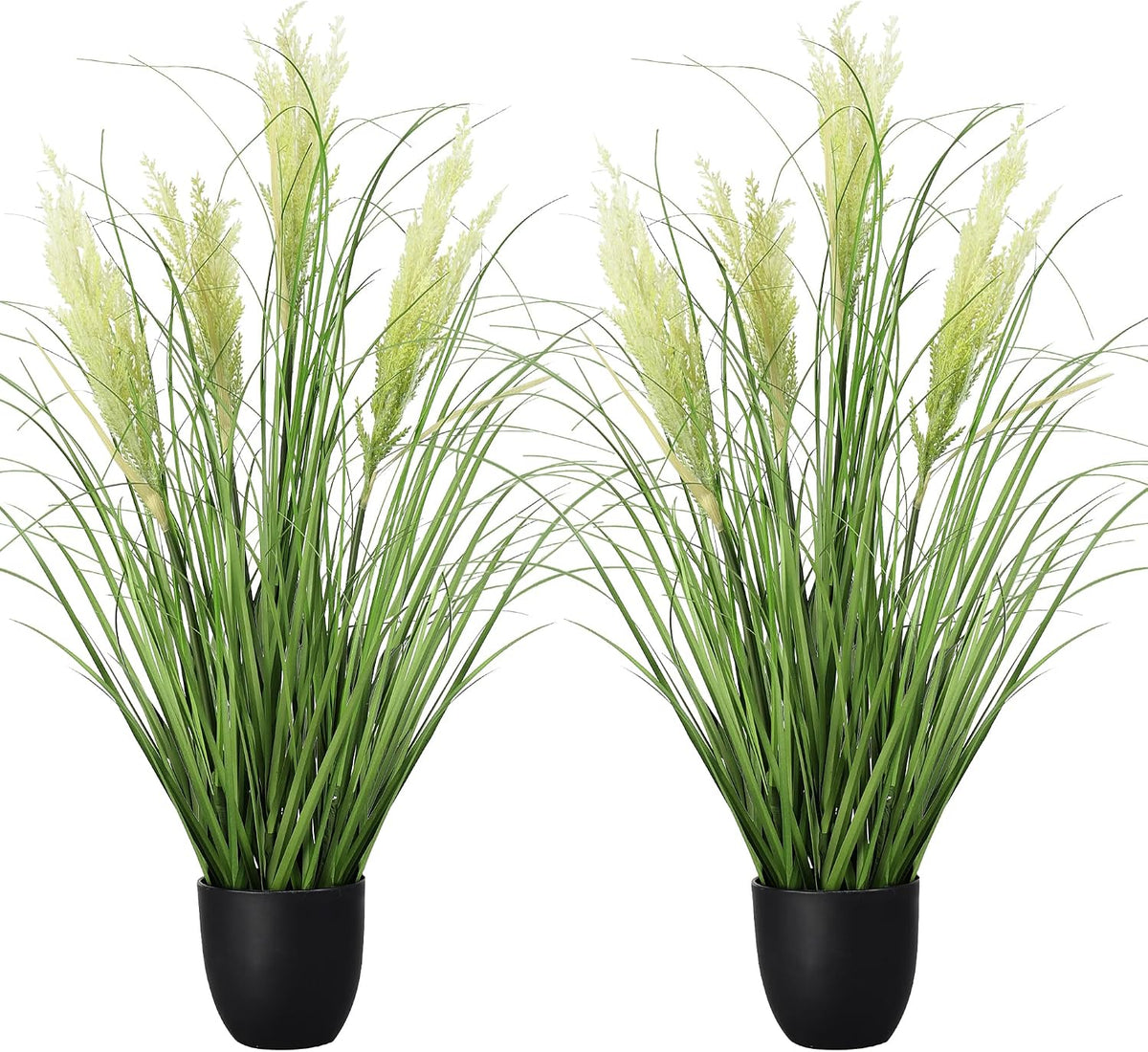 3ft/35in Artificial Plants Outdoor Indoor,Fake Onion Grass In Pot