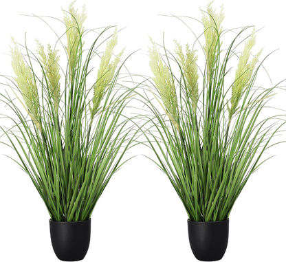 3ft/35in Artificial Plants Outdoor Indoor,Fake Onion Grass In Pot