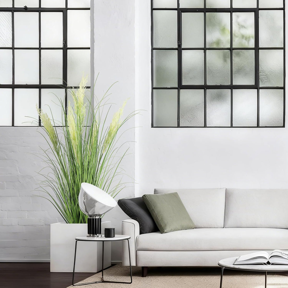 3ft/35in Artificial Plants Outdoor Indoor,Fake Onion Grass In Pot