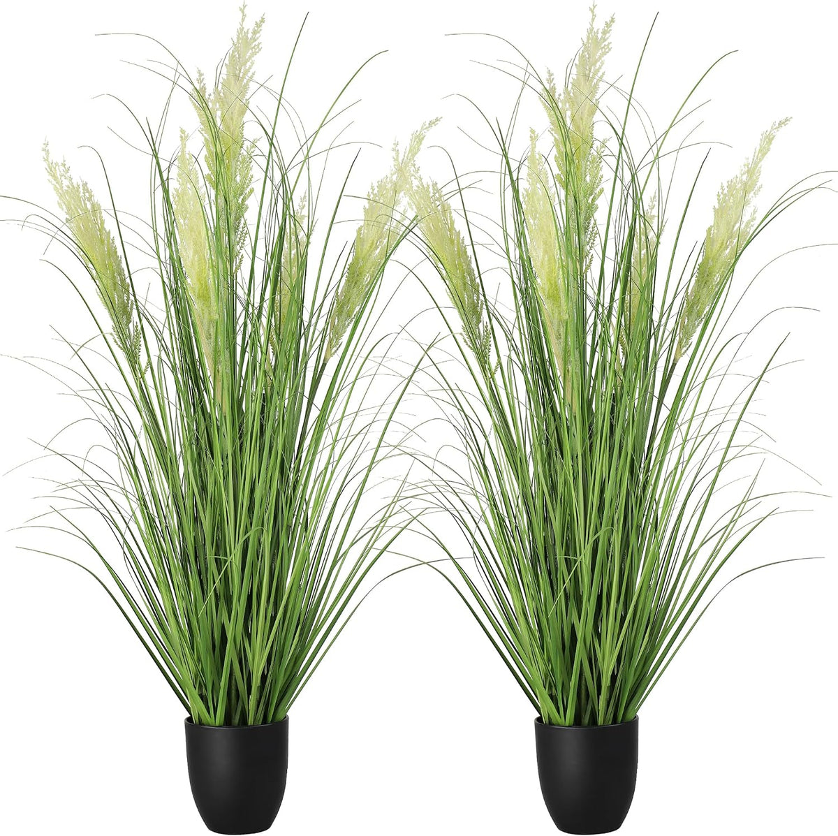 3ft/35in Artificial Plants Outdoor Indoor,Fake Onion Grass In Pot