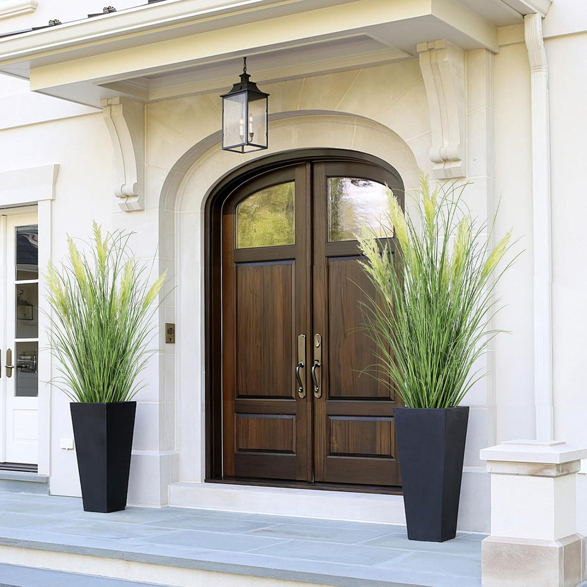 3ft/35in Artificial Plants Outdoor Indoor,Fake Onion Grass In Pot
