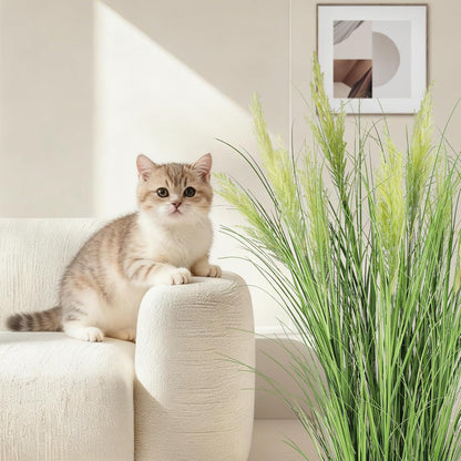3ft/35in Artificial Plants Outdoor Indoor,Fake Onion Grass In Pot