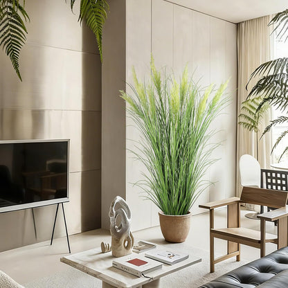 3ft/35in Artificial Plants Outdoor Indoor,Fake Onion Grass In Pot