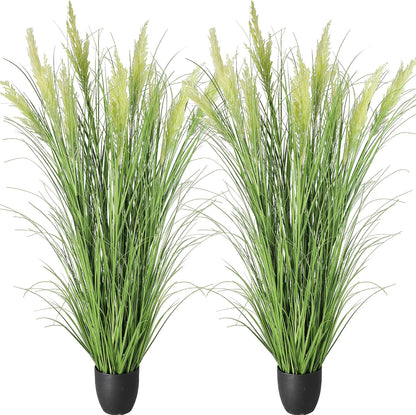 3ft/35in Artificial Plants Outdoor Indoor,Fake Onion Grass In Pot