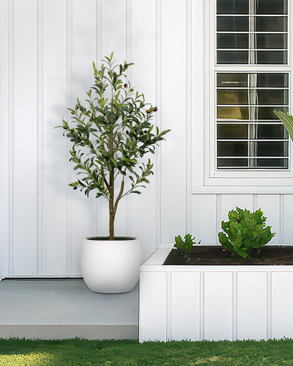 4FT Artificial Olive Tree Indoor Tall Faux with Planter