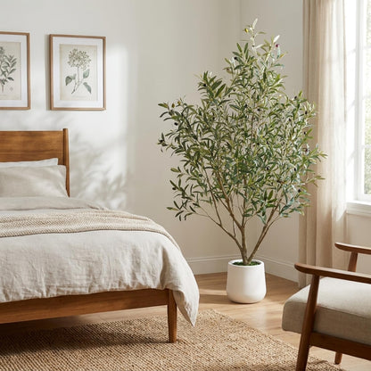 4FT Artificial Olive Tree Indoor Tall Faux with Planter