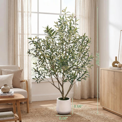 4FT Artificial Olive Tree Indoor Tall Faux with Planter
