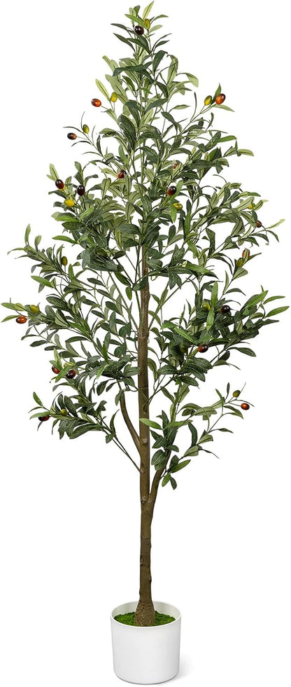 4FT Artificial Olive Tree Indoor Tall Faux with Planter