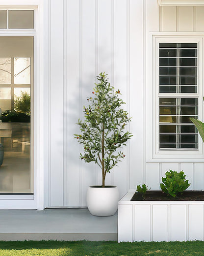 4FT Artificial Olive Tree Indoor Tall Faux with Planter