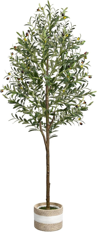 4FT Artificial Olive Tree Indoor Tall Faux with Planter