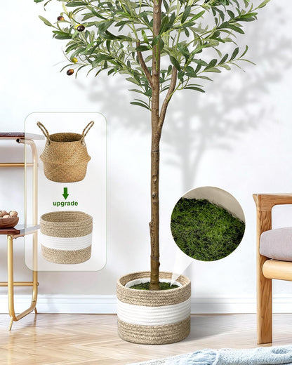 4FT Artificial Olive Tree Indoor Tall Faux with Planter