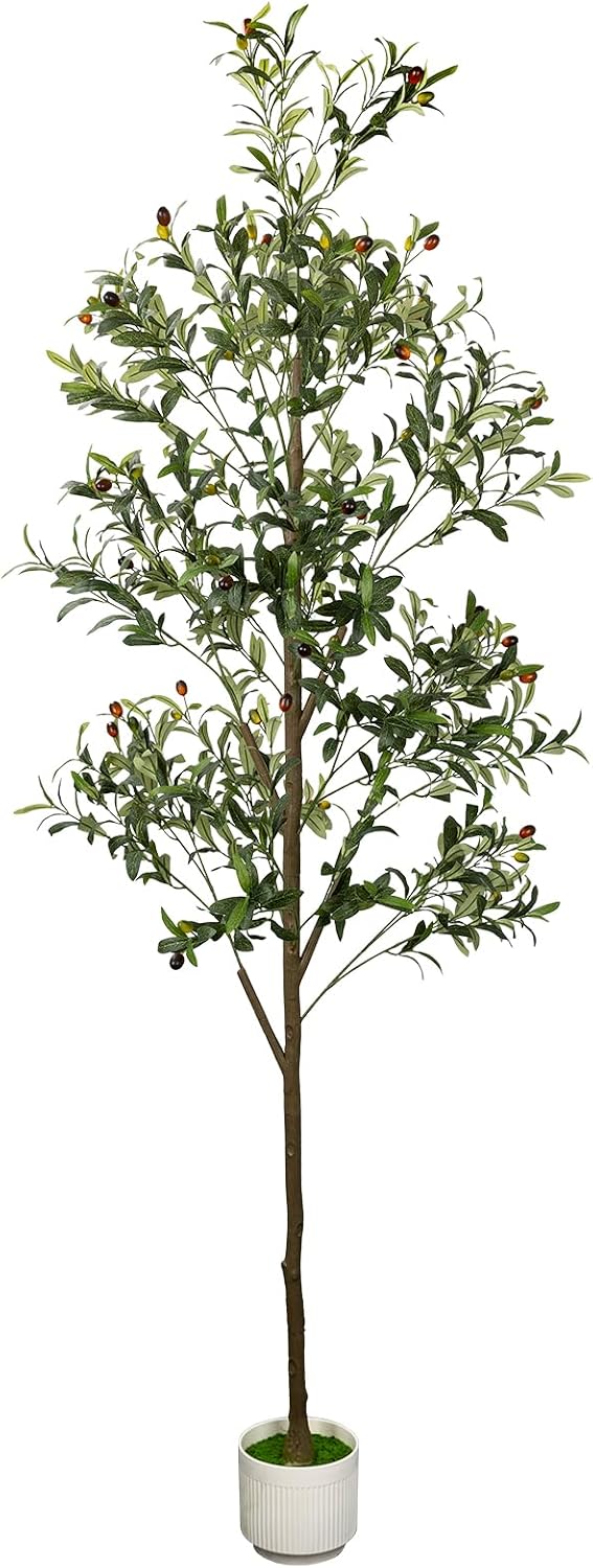 4FT Artificial Olive Tree Indoor Tall Faux with Planter