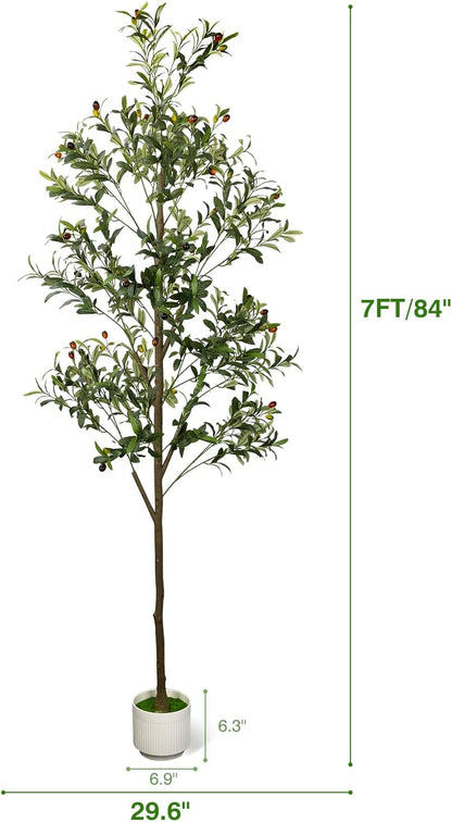 4FT Artificial Olive Tree Indoor Tall Faux with Planter
