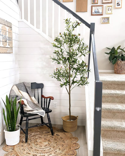 4FT Artificial Olive Tree Indoor Tall Faux with Planter