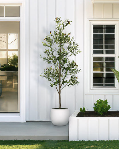4FT Artificial Olive Tree Indoor Tall Faux with Planter