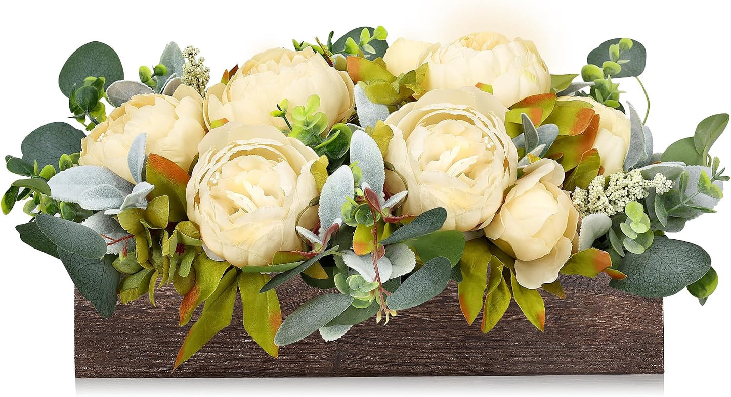 Pre-Made Floral Centerpieces for Dining Table - Pink | Artificial Peonies Hydrangea Centerpieces for Table Fake Flower Decorations for Wedding Living Room Party Bar Kitchen Table