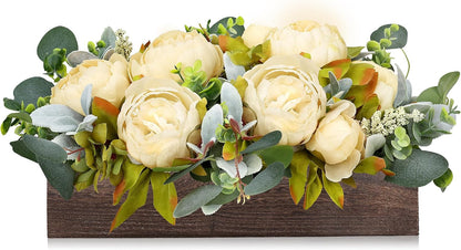 Pre-Made Floral Centerpieces for Dining Table - Pink | Artificial Peonies Hydrangea Centerpieces for Table Fake Flower Decorations for Wedding Living Room Party Bar Kitchen Table