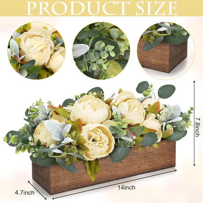 Pre-Made Floral Centerpieces for Dining Table - Pink | Artificial Peonies Hydrangea Centerpieces for Table Fake Flower Decorations for Wedding Living Room Party Bar Kitchen Table
