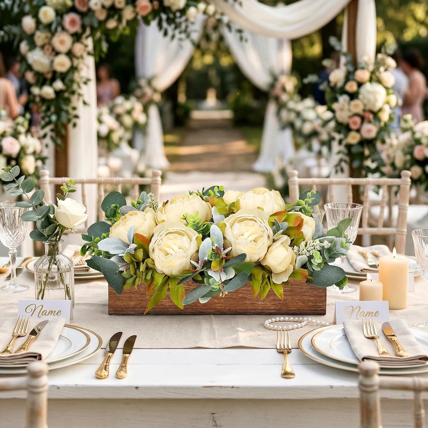 Pre-Made Floral Centerpieces for Dining Table - Pink | Artificial Peonies Hydrangea Centerpieces for Table Fake Flower Decorations for Wedding Living Room Party Bar Kitchen Table
