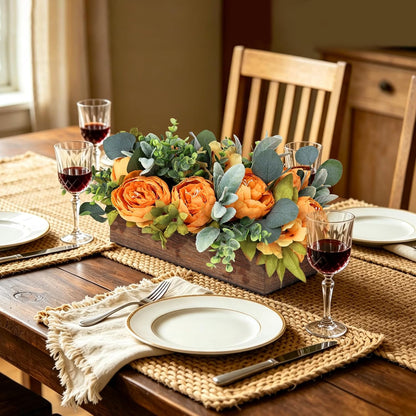 Pre-Made Floral Centerpieces for Dining Table - Pink | Artificial Peonies Hydrangea Centerpieces for Table Fake Flower Decorations for Wedding Living Room Party Bar Kitchen Table