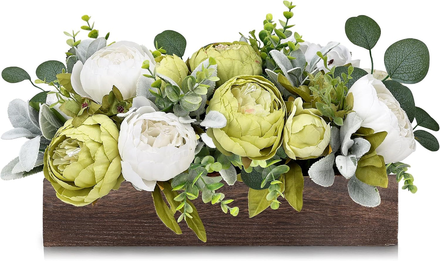 Pre-Made Floral Centerpieces for Dining Table - Pink | Artificial Peonies Hydrangea Centerpieces for Table Fake Flower Decorations for Wedding Living Room Party Bar Kitchen Table