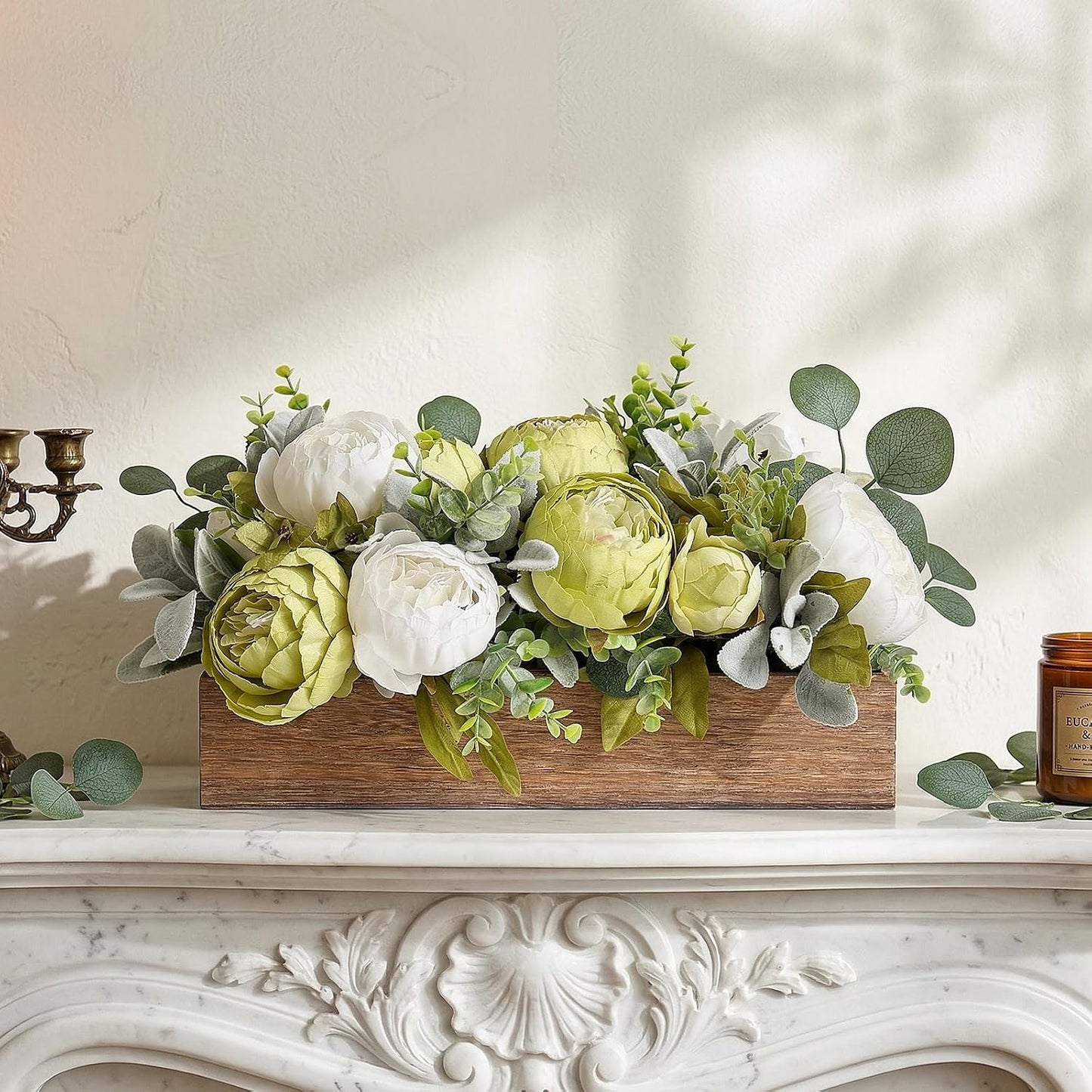 Pre-Made Floral Centerpieces for Dining Table - Pink | Artificial Peonies Hydrangea Centerpieces for Table Fake Flower Decorations for Wedding Living Room Party Bar Kitchen Table
