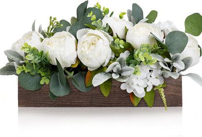 Pre-Made Floral Centerpieces for Dining Table - Pink | Artificial Peonies Hydrangea Centerpieces for Table Fake Flower Decorations for Wedding Living Room Party Bar Kitchen Table