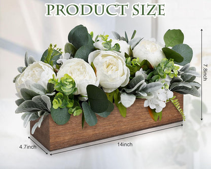 Pre-Made Floral Centerpieces for Dining Table - Pink | Artificial Peonies Hydrangea Centerpieces for Table Fake Flower Decorations for Wedding Living Room Party Bar Kitchen Table
