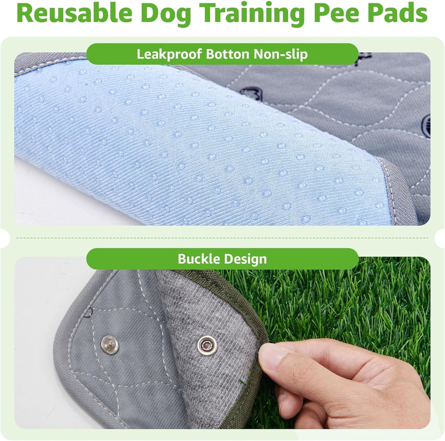 Dog Grass Mat with Pee Pad: Artificial Indoor Grass Potty Training Pads for Dogs Doggies Washable,Reusable Puppy Pads Leakproof on Outdoor Patio Balcony Apartment(39x31.49'')