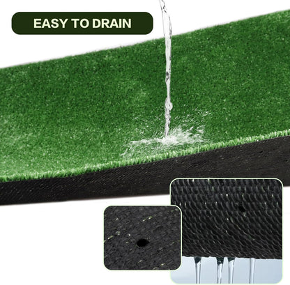 Artificial Grass Turf Lawn, 4FTx6FT Indoor Outdoor Garden Patio Landscape Synthetic Grass Mat Party Carpet, Fake Grass with Drainage Holes, Customized Sizes, Soft for Kids and Pets