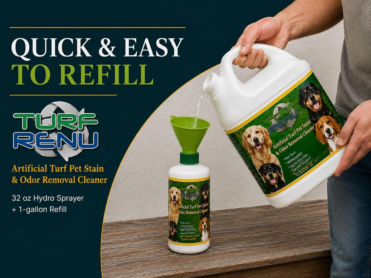 Tr10132 Bio-Enzymatic Cleaning Solution for Synthetic/Artificial Turf and Pet Odor Control with Sprayer, 32-Ounce, 2-Pack