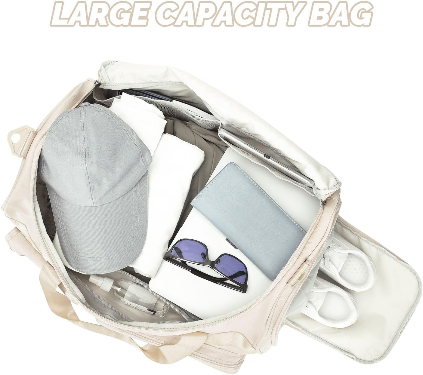 Large Gym Bag for Women Men Travel Duffle Bag With Shoe Compartment | Shoe Compartment,Dry and Wet Separation,Large Capacity Overnight Bag for Yoga Travel Weekend Dance