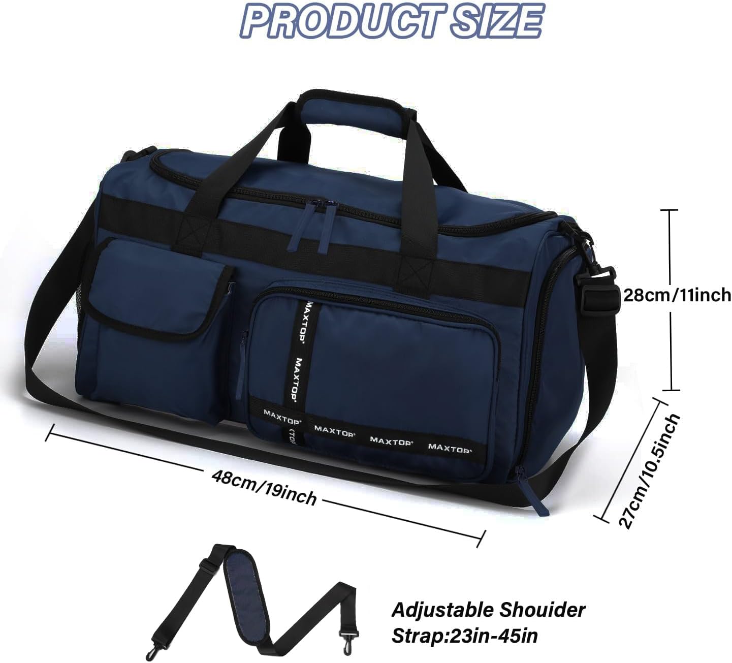 Large Gym Bag for Women Men Travel Duffle Bag With Shoe Compartment | Shoe Compartment,Dry and Wet Separation,Large Capacity Overnight Bag for Yoga Travel Weekend Dance