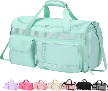 Large Gym Bag for Women Men Travel Duffle Bag With Shoe Compartment | Shoe Compartment,Dry and Wet Separation,Large Capacity Overnight Bag for Yoga Travel Weekend Dance