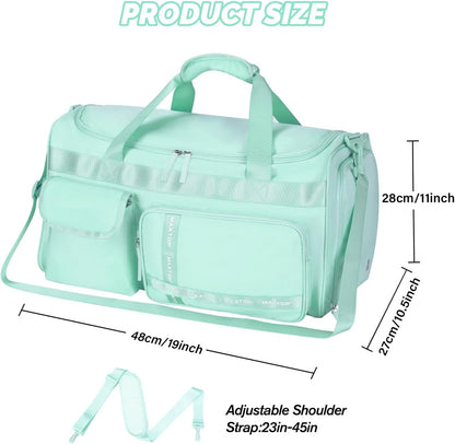 Large Gym Bag for Women Men Travel Duffle Bag With Shoe Compartment | Shoe Compartment,Dry and Wet Separation,Large Capacity Overnight Bag for Yoga Travel Weekend Dance