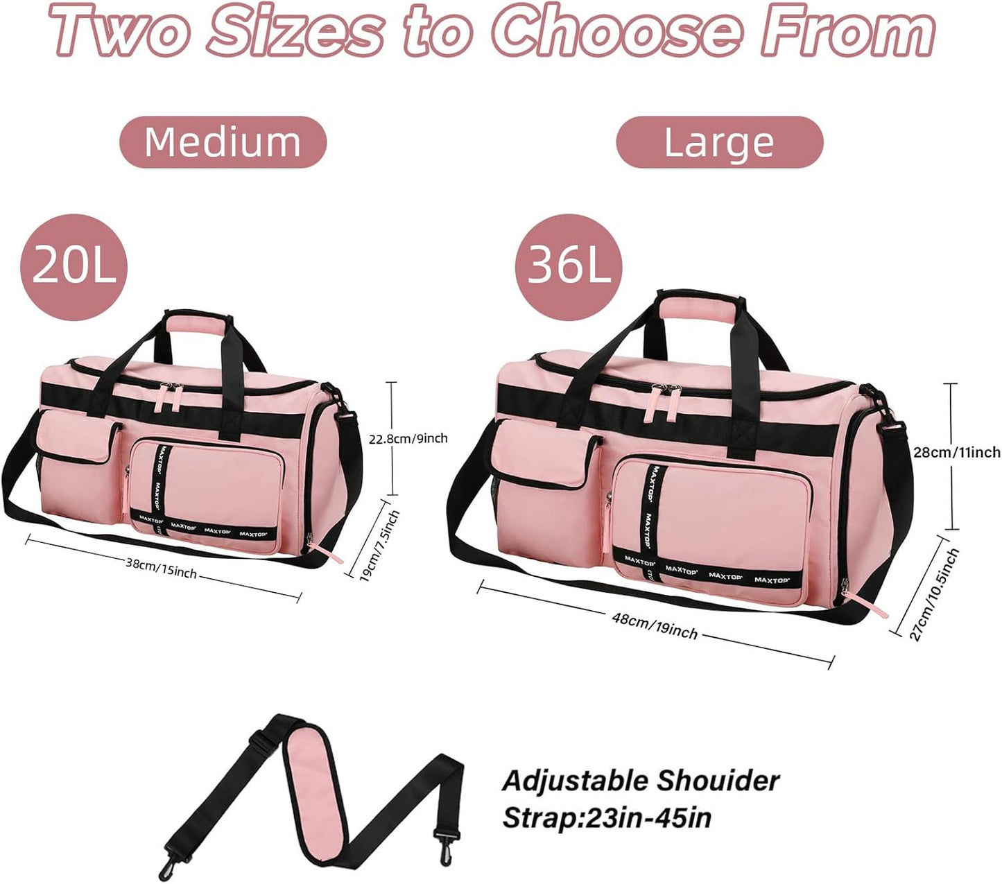 Large Gym Bag for Women Men Travel Duffle Bag With Shoe Compartment | Shoe Compartment,Dry and Wet Separation,Large Capacity Overnight Bag for Yoga Travel Weekend Dance