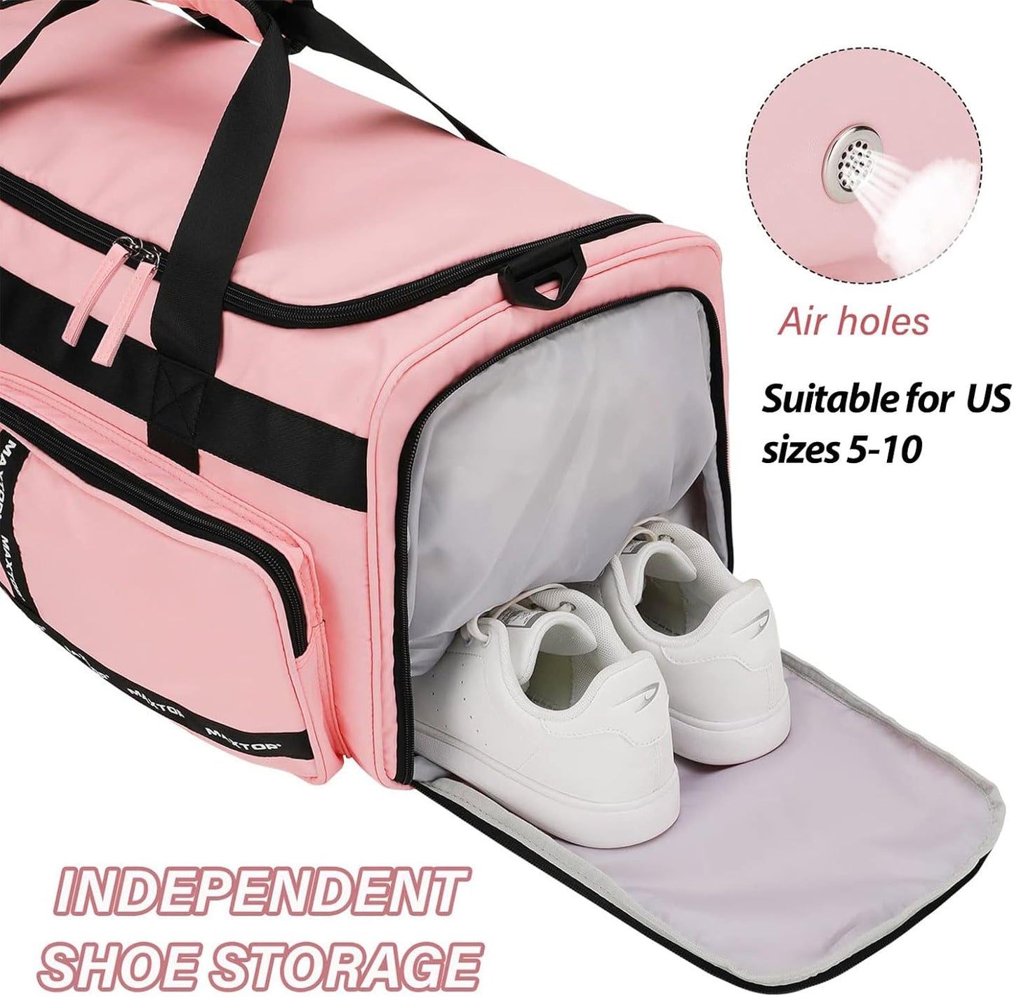 Large Gym Bag for Women Men Travel Duffle Bag With Shoe Compartment | Shoe Compartment,Dry and Wet Separation,Large Capacity Overnight Bag for Yoga Travel Weekend Dance