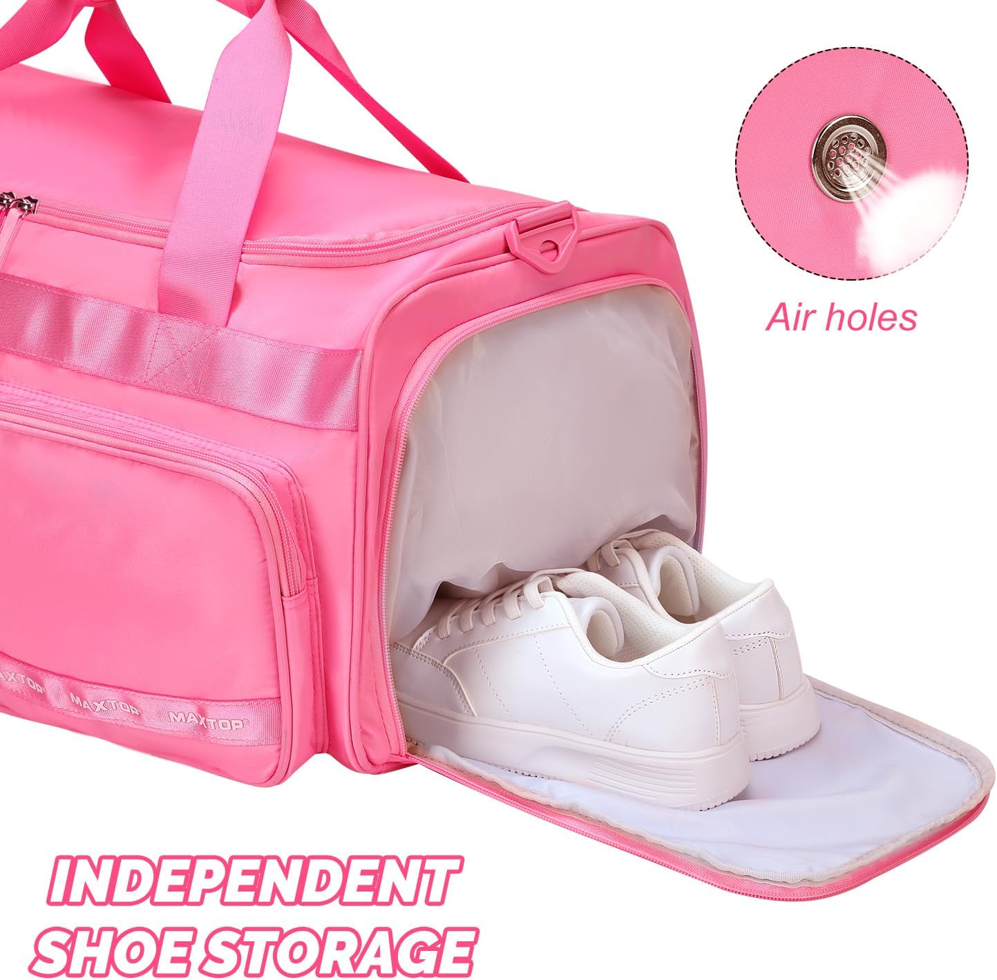 Large Gym Bag for Women Men Travel Duffle Bag With Shoe Compartment | Shoe Compartment,Dry and Wet Separation,Large Capacity Overnight Bag for Yoga Travel Weekend Dance