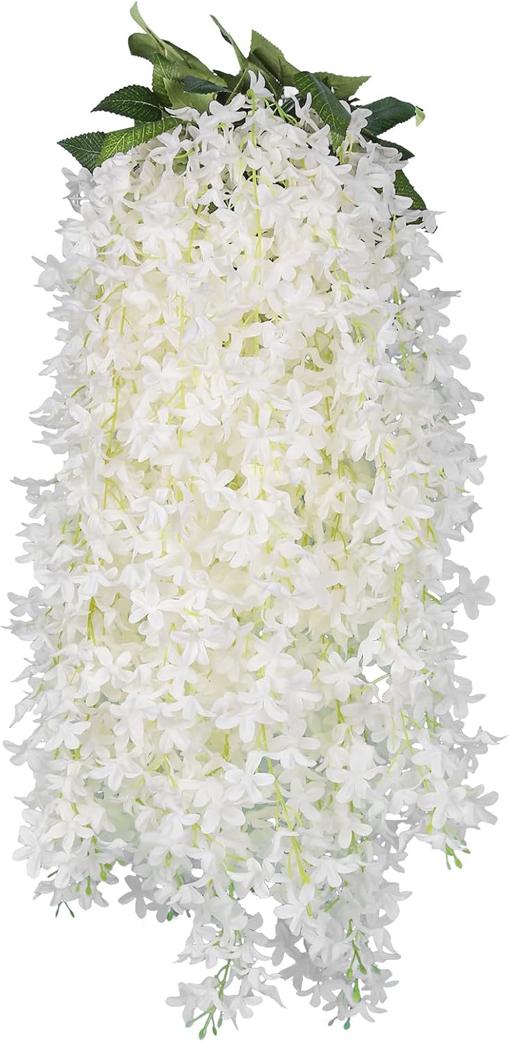 Artificial Silk Lilac Purple Flowers Garland 10Pc-30Branche 33.5in