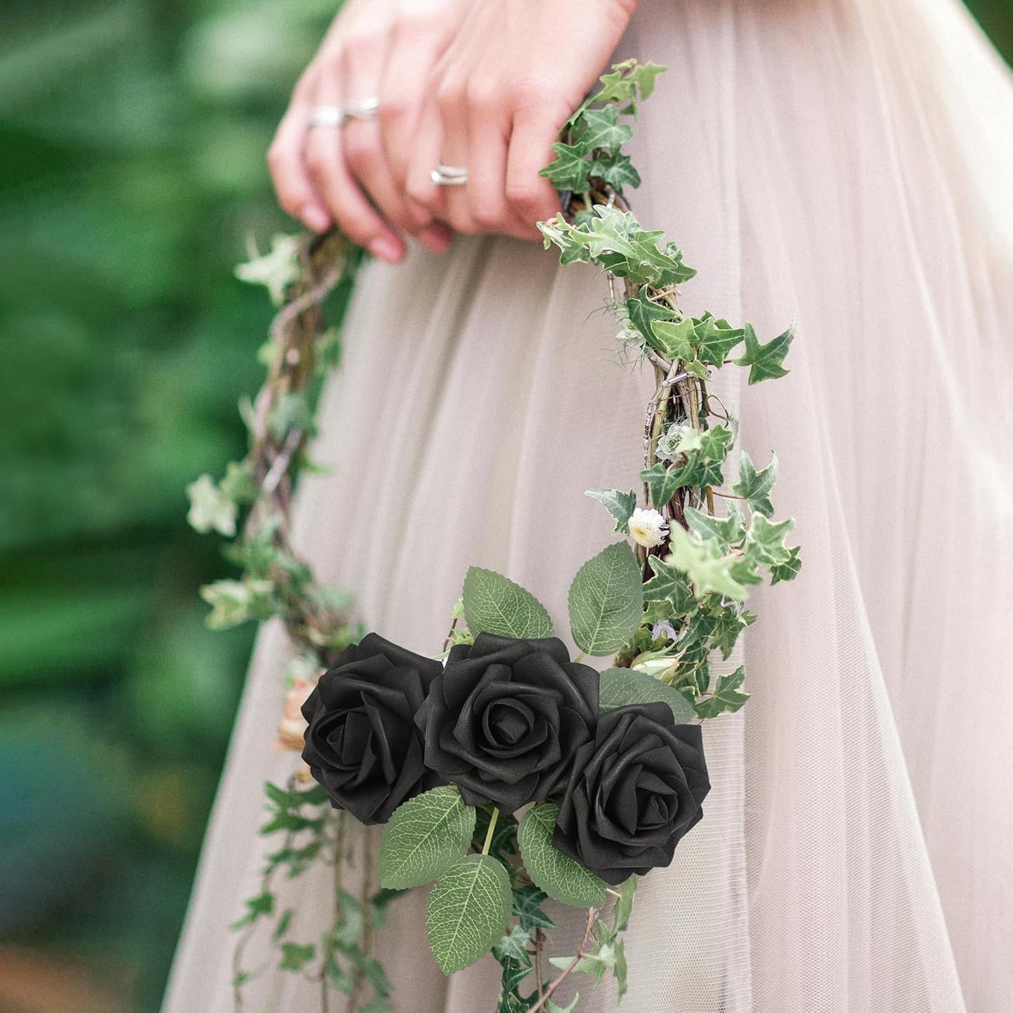 50Pcs Rose Artificial Flowers, lavender Fake Roses for Decorations, Light Purple Foam Fake Flowers with Stems DIY Wedding Bouquet Bridal Shower Centerpieces Floral Arrangement Party Home Decor