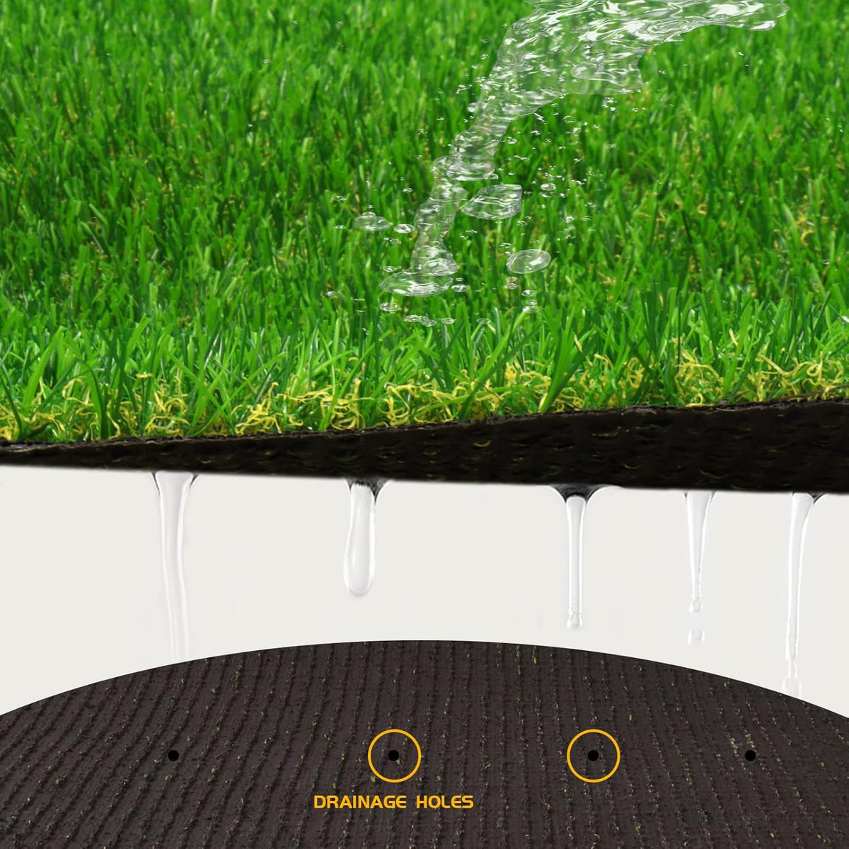 Artificial Grass Turf Lawn 4'10"" x 8' Outdoor Rug, 0.8"" Premium Realistic Turf for Garden, Yard, Home Landscape, Playground, Dogs Synthetic Grass Mat Fake Grass Rug