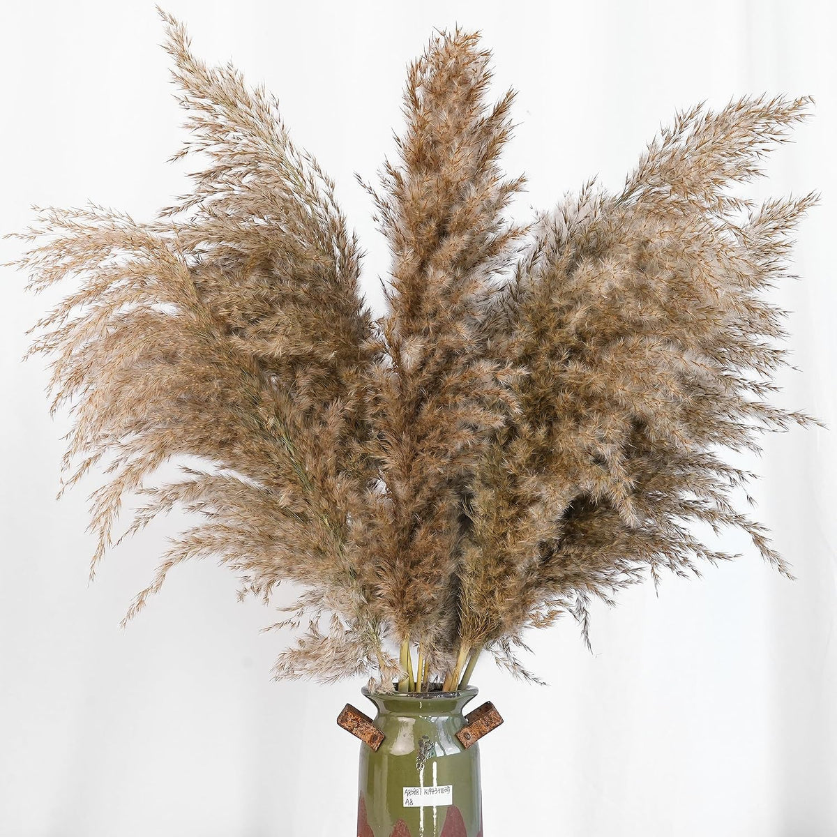 Boho Decor, Fluffy Pompas Grass, Natural Dry Pampas Grass Small, Short Pampass Bulk for Boho Room Decor, Coffee Table Decor (17 inch)