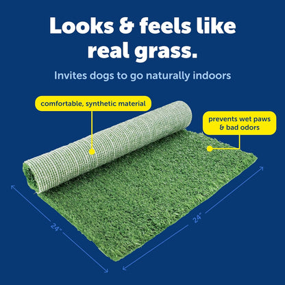 Pet Loo Portable Pet Potty Replacement Grass - Medium | Grass Mat Designed for Pet Loo, Drains Urine Quickly into Collection Bin, Mimics Real Grass, Wipe Clean Daily, Rinse Weekly.