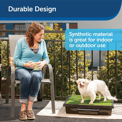 Pet Loo Portable Pet Potty Replacement Grass - Medium | Grass Mat Designed for Pet Loo, Drains Urine Quickly into Collection Bin, Mimics Real Grass, Wipe Clean Daily, Rinse Weekly.